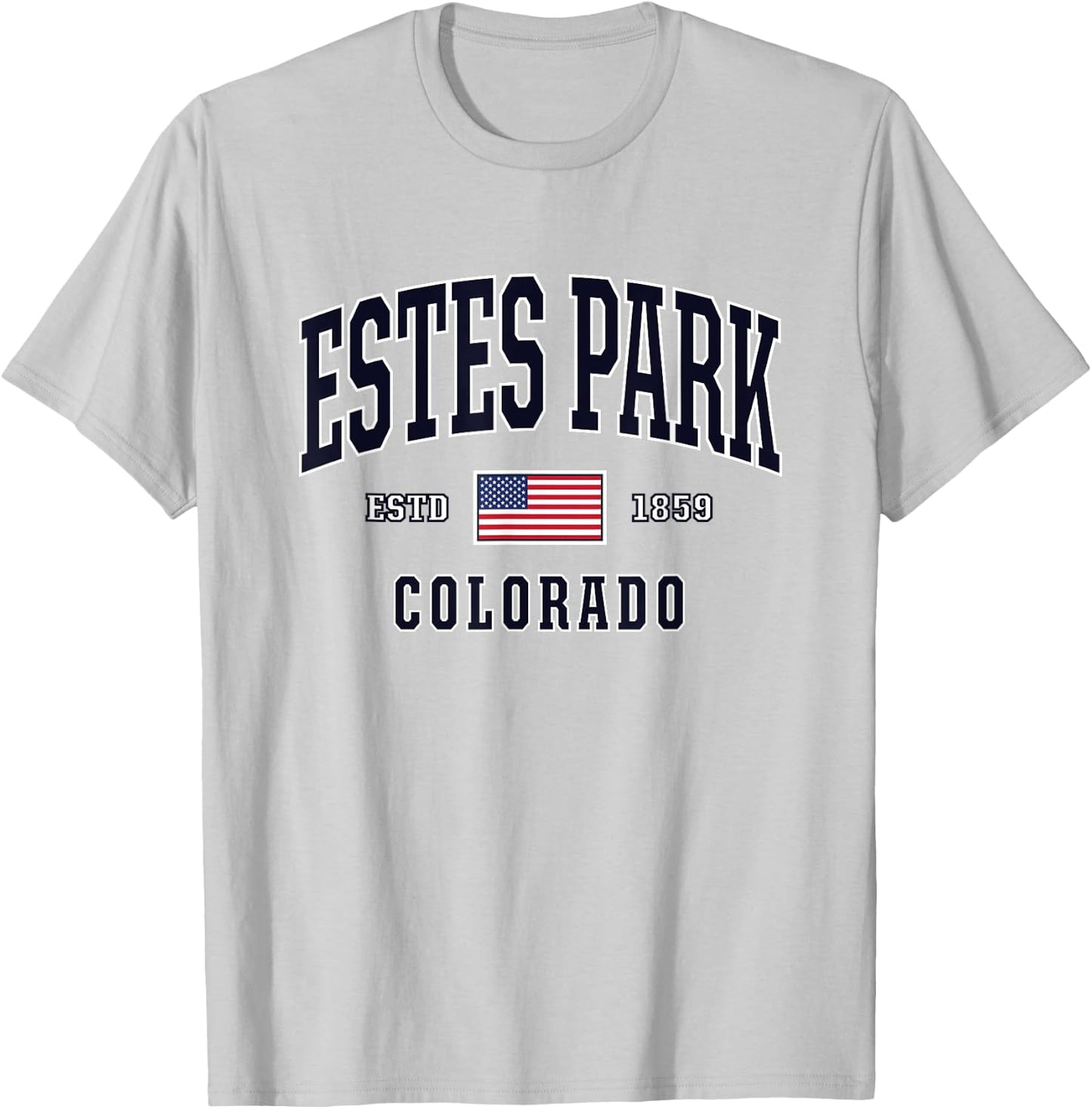 USA FLAG Stars & Stripes Estes Park Colorado T-Shirt - T-Shirt | Ash