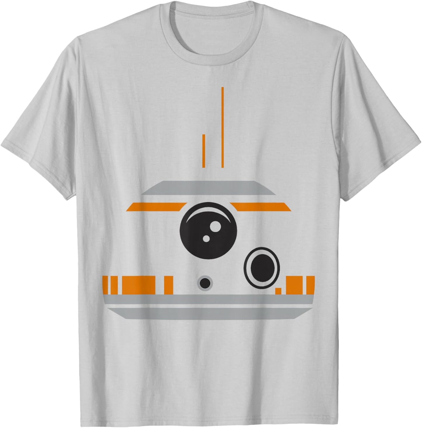 Star Wars The Force Awakens BB-8 Big Face Costume Halloween T-Shirt - T-Shirt | Ash