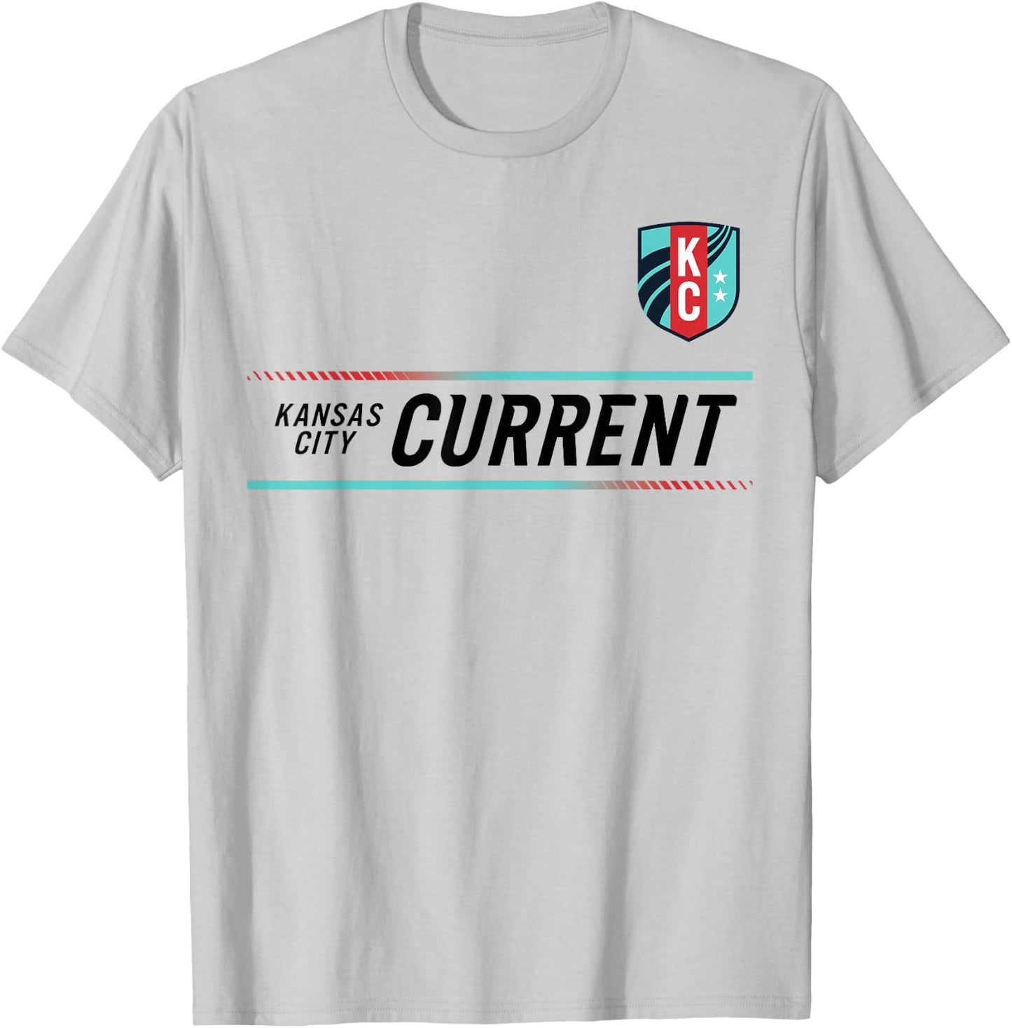 Officially Licensed Kansas City Current Soccer NWSL Apparel T-Shirt - T-Shirt | Ash