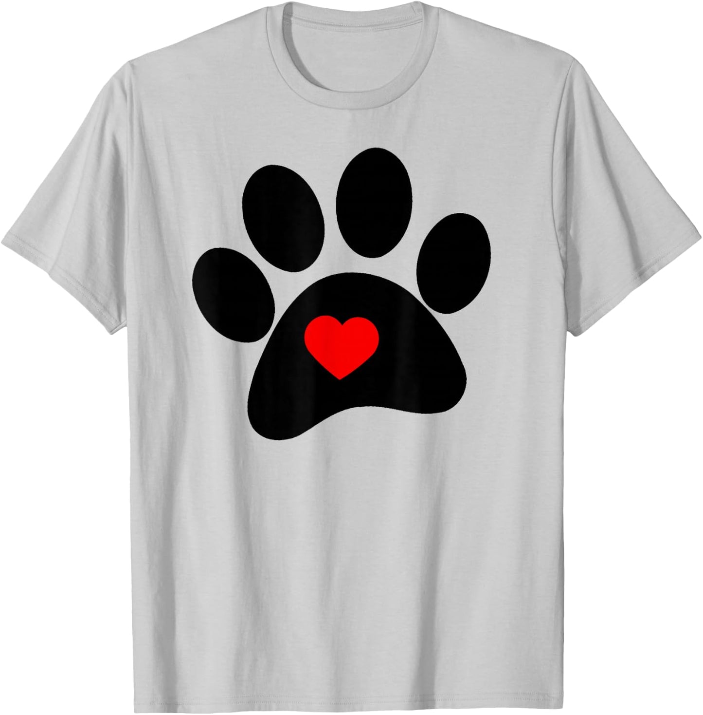Dog Paw Print Shirt T-Shirt - T-Shirt | Ash