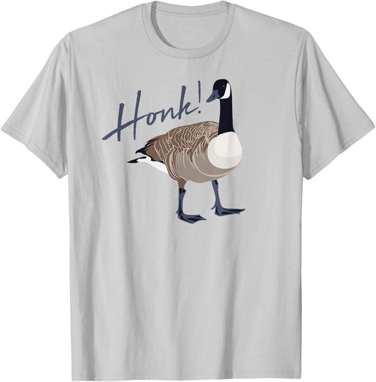 Canadian Goose Honk Funny Cute Bird Hunter Gift Animal T-Shirt - T-Shirt | Ash
