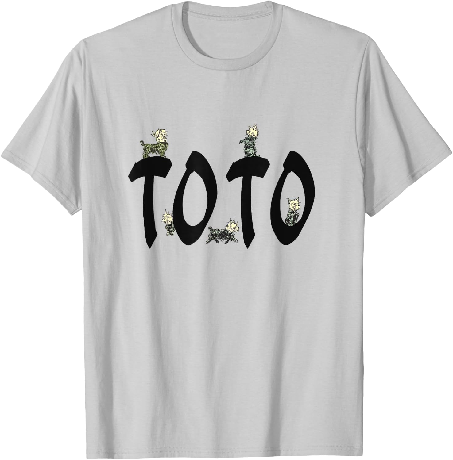 Toto Wizard of Oz, Cute Smart Famous Cairn Terrier Dog Art T-Shirt - T-Shirt | Ash