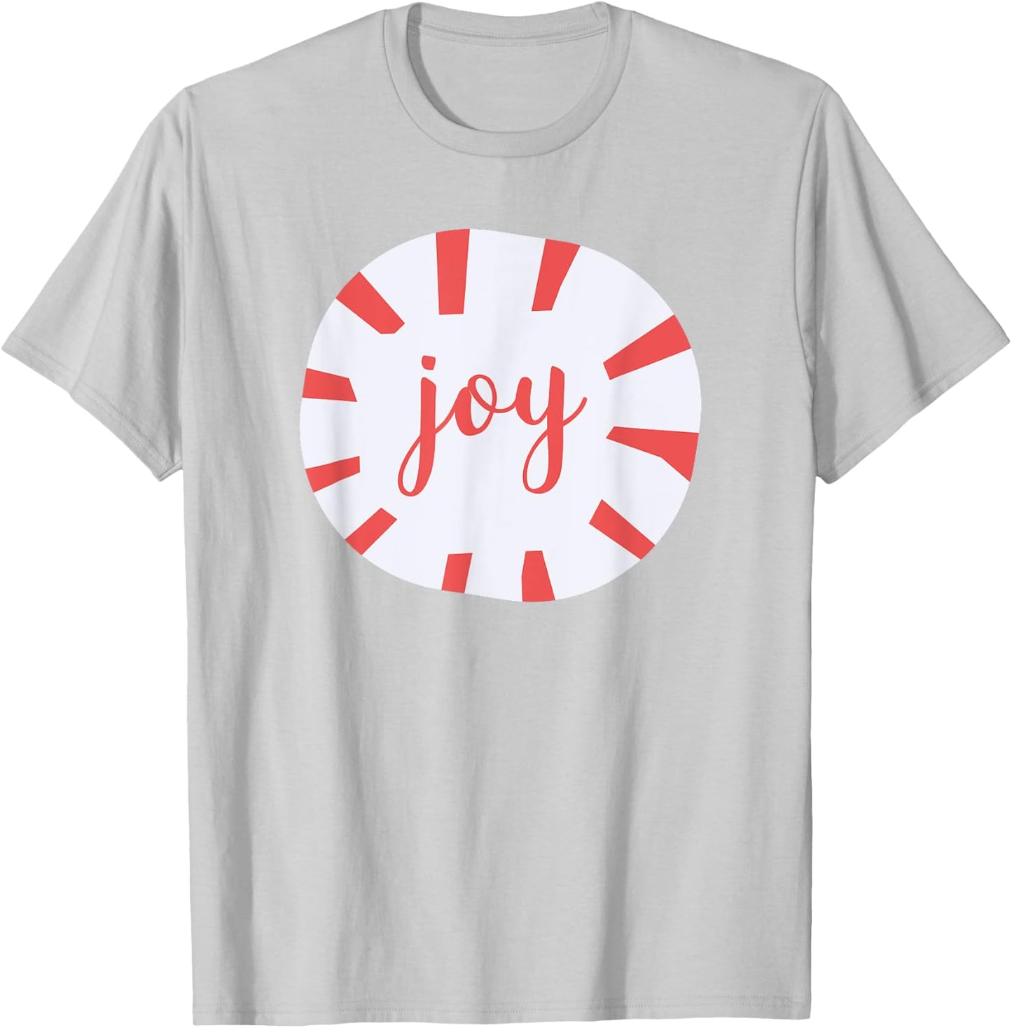 Joy - Peppermint Christmas T-Shirt - T-Shirt | Ash