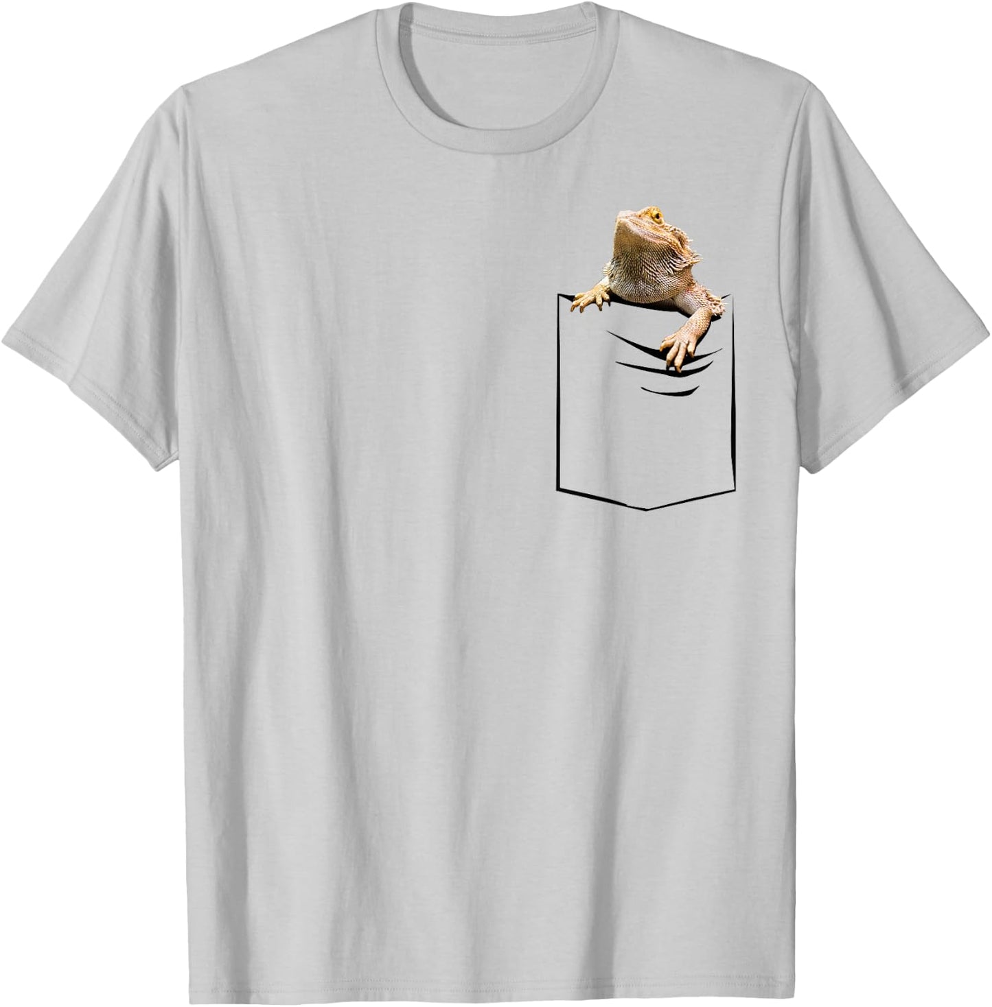 Funny Bearded Dragon In The Pocket Pogona Reptile Youth T-Shirt - T-Shirt | Ash