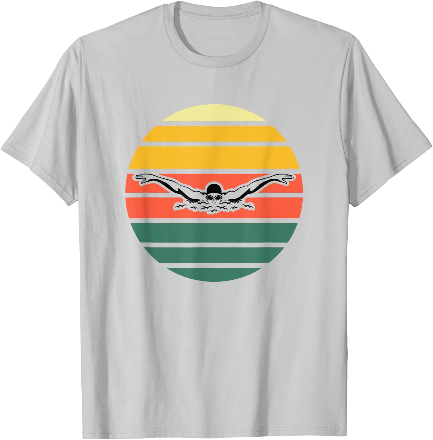 Butterfly Stroke, Swimmer, Swim, Swimming T-Shirt - T-Shirt | Ash