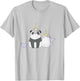 Cute Pandacorn and Caticorn Magical Creature T-Shirt - T-Shirt | Ash