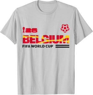 FIFA World CUP26 Qualifier Belgium T-Shirt - T-Shirt | Ash