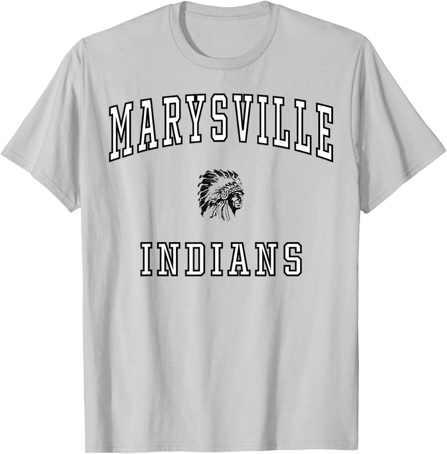 Marysville High School Indians C1 T-Shirt - T-Shirt | Ash