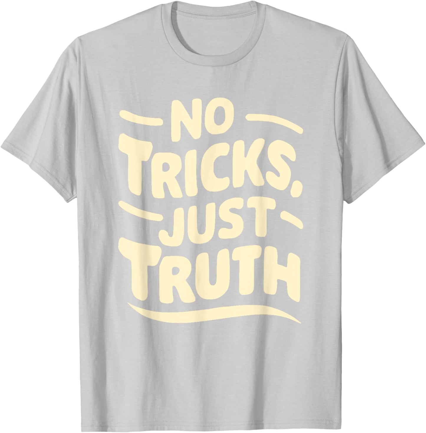 No Tricks, Just Truth Christian Statement Anti Halloween T-Shirt - T-Shirt | Ash
