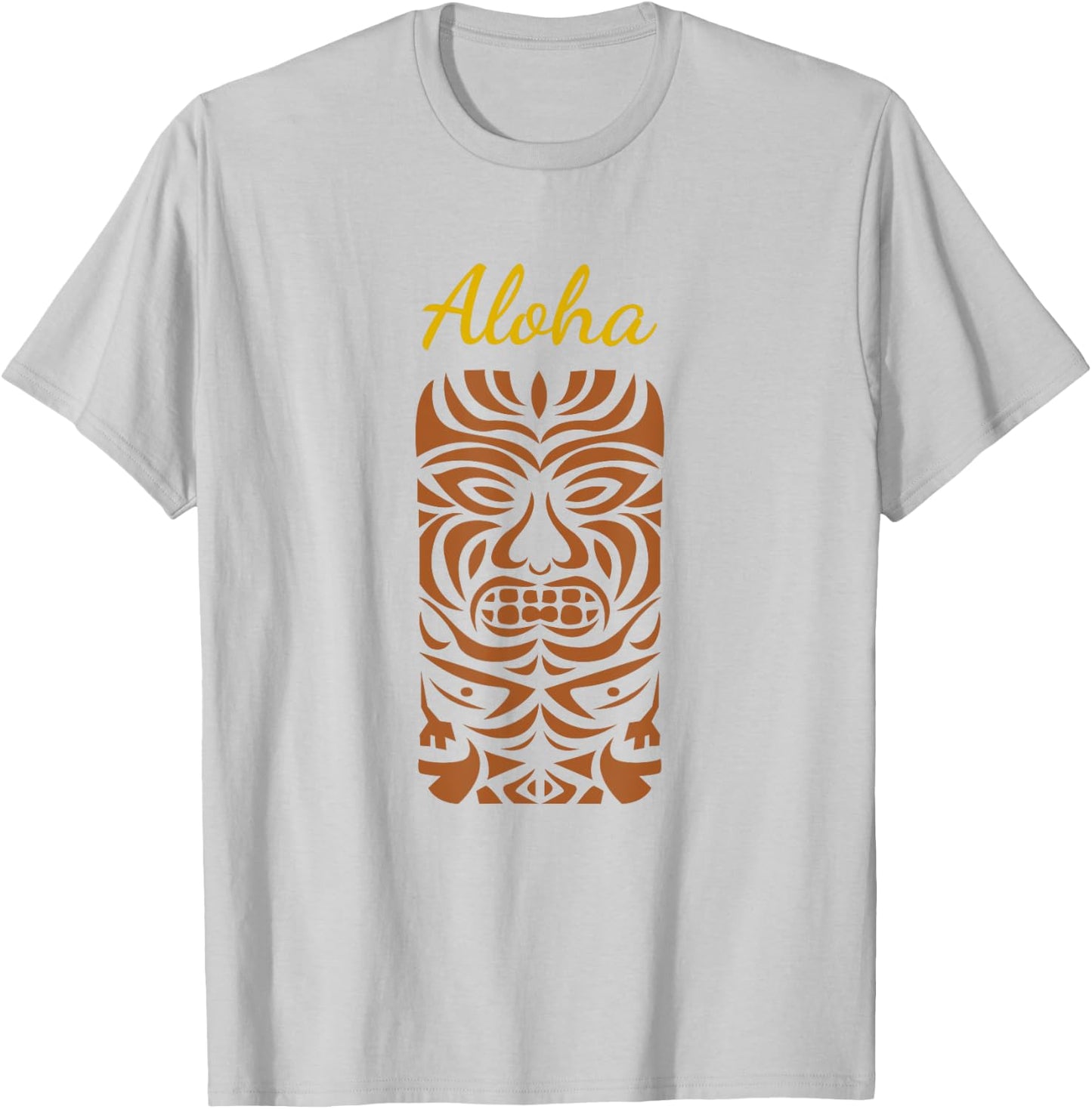 Hawaii Tiki Polynesian Big Kahuna Retro Hipster T-Shirt - T-Shirt | Ash