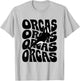 Orcas - Orca Whale Retro Groovy T-Shirt - T-Shirt | Ash