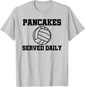 Pancakes Served Daily Volleyball Libero T-Shirt - T-Shirt | Ash