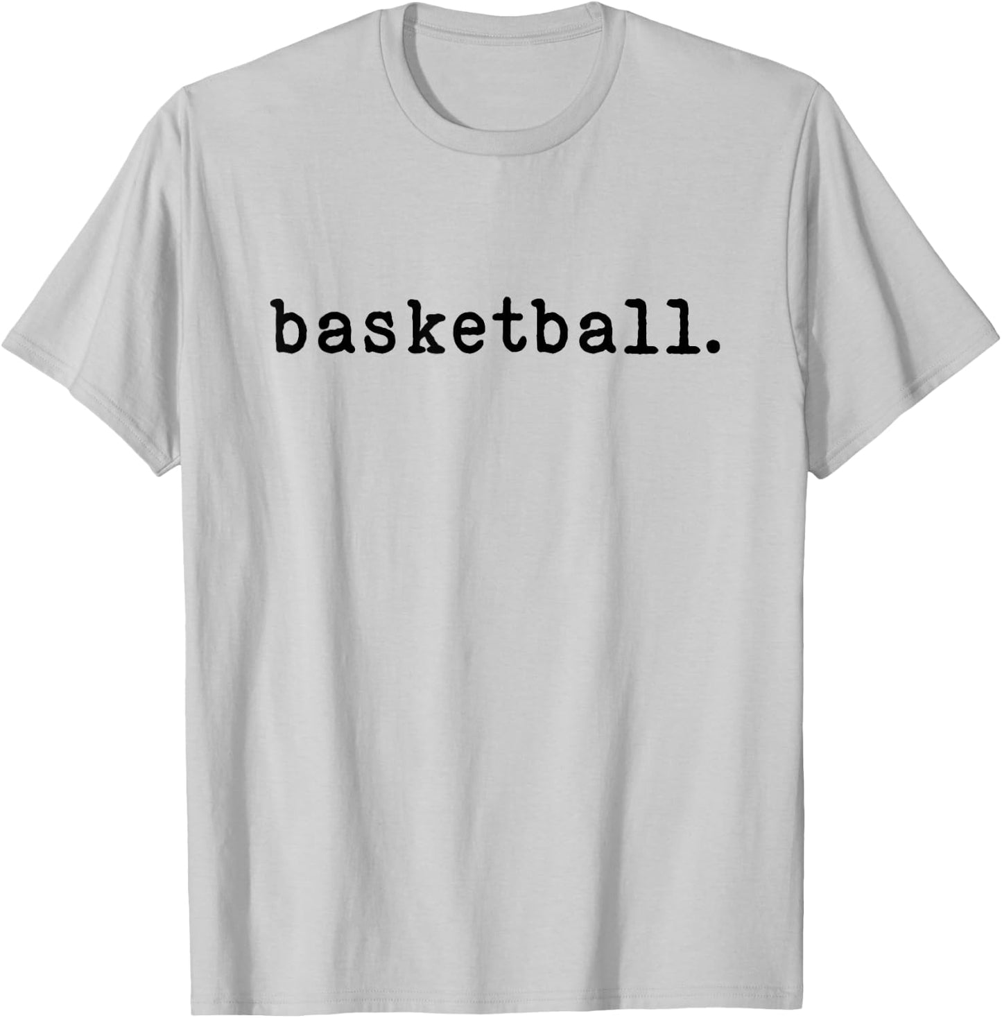 Basketball Enthusiast Minimalist Sports T-Shirt - T-Shirt | Ash