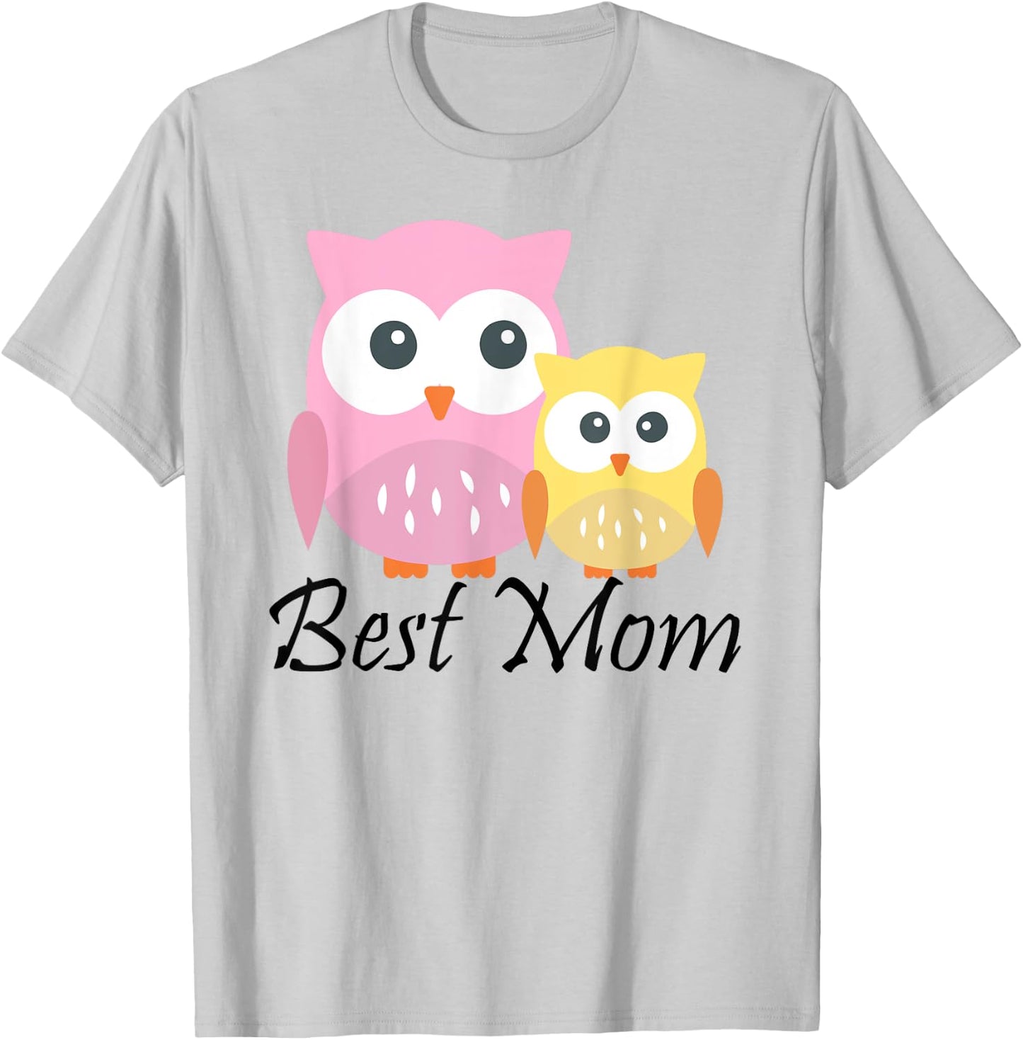 Best Mom Cute Owl Edition Mothers Day T-Shirt - T-Shirt | Ash
