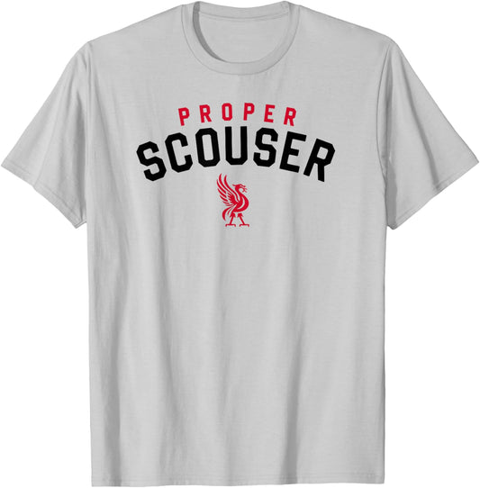 Proper Scouser Liverpool England Liverbird T-Shirt - T-Shirt | Ash