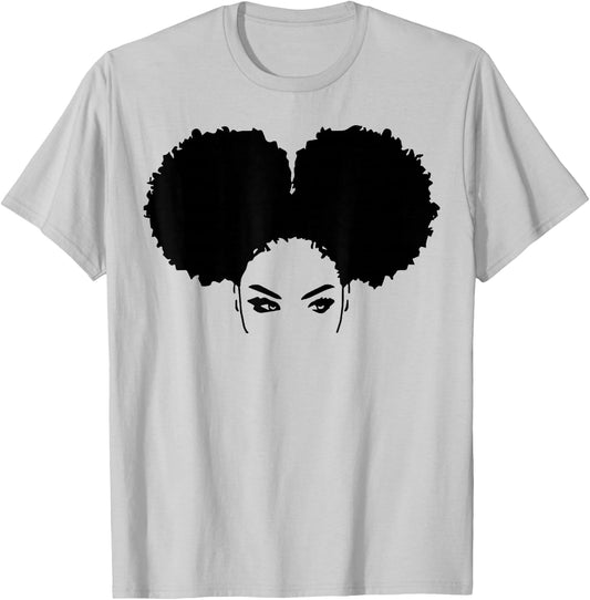 Strong Black Woman Natural Curly Girl Afro Hair T-Shirt - T-Shirt | Ash