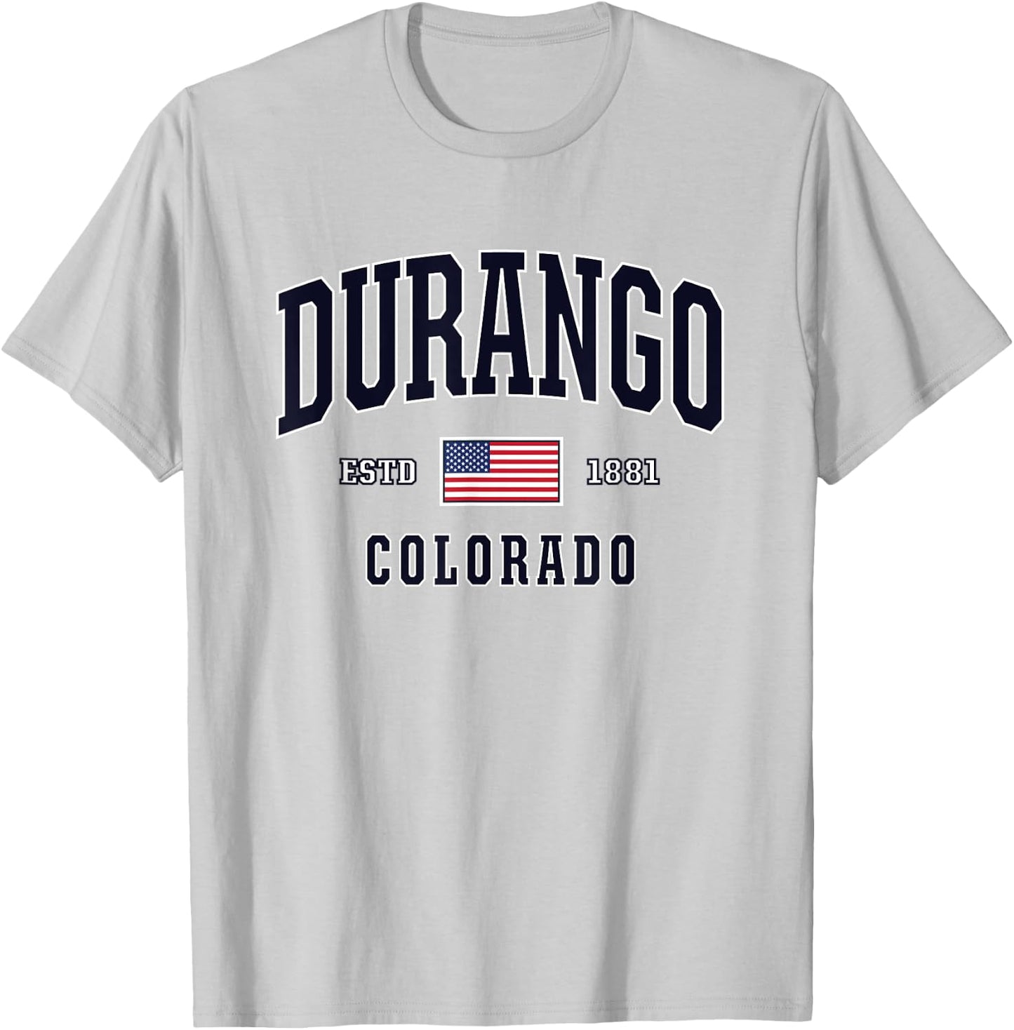 USA FLAG Stars & Stripes Durango Colorado T-Shirt - T-Shirt | Ash