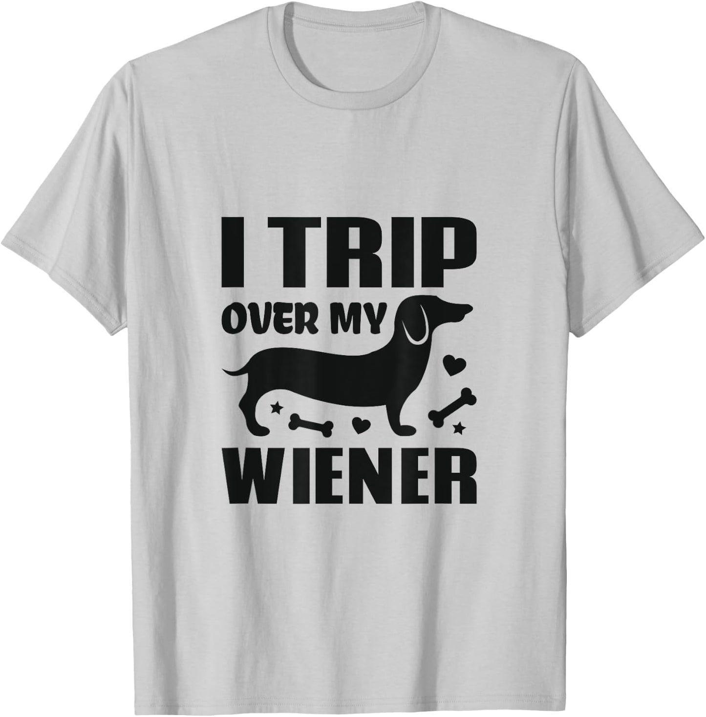 I Trip Over My Wiener Best Friend Dog Lover Dachshund Women Girls Kids T-Shirt - T-Shirt | Ash