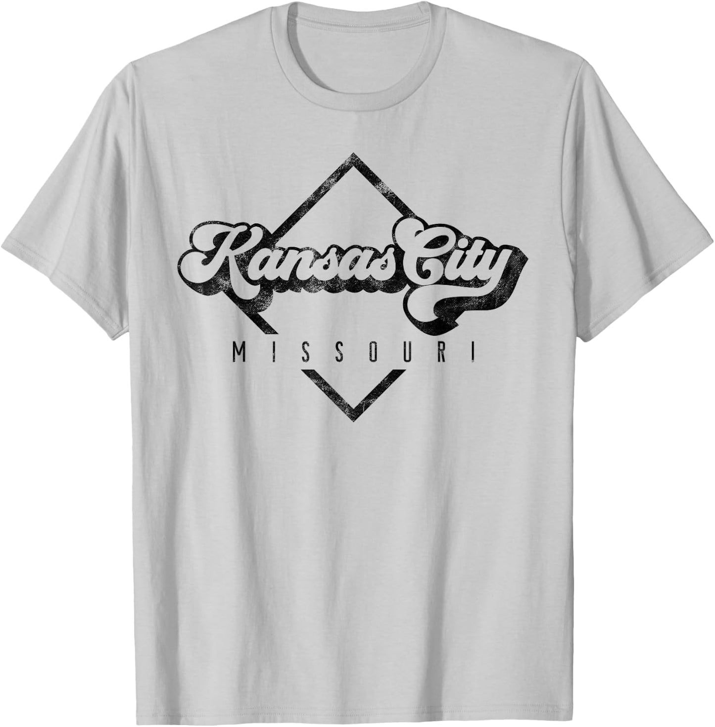 Vintage Kansas City Missouri Distressed Retro 70s 80s T-Shirt - T-Shirt | Ash