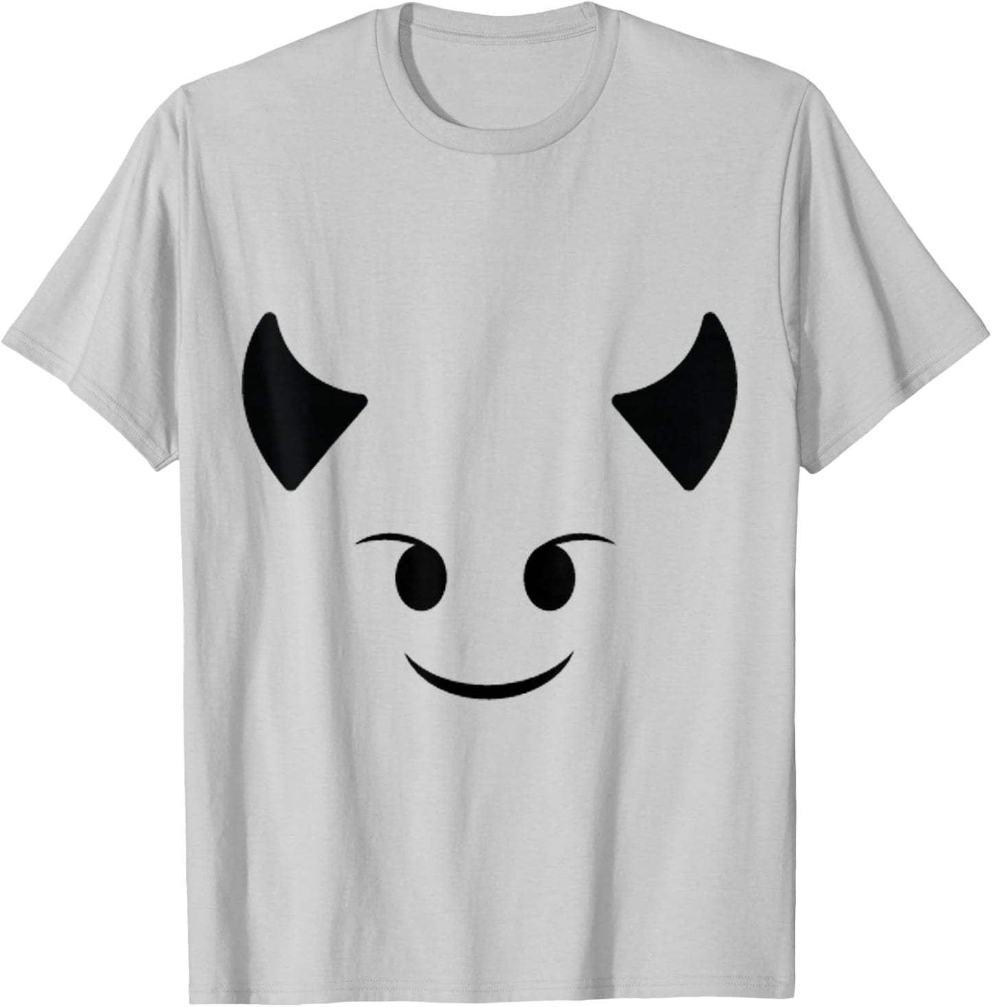 Devil Emoticon Costume Devil Emoticon Shirt Red Halloween T-Shirt - T-Shirt | Ash