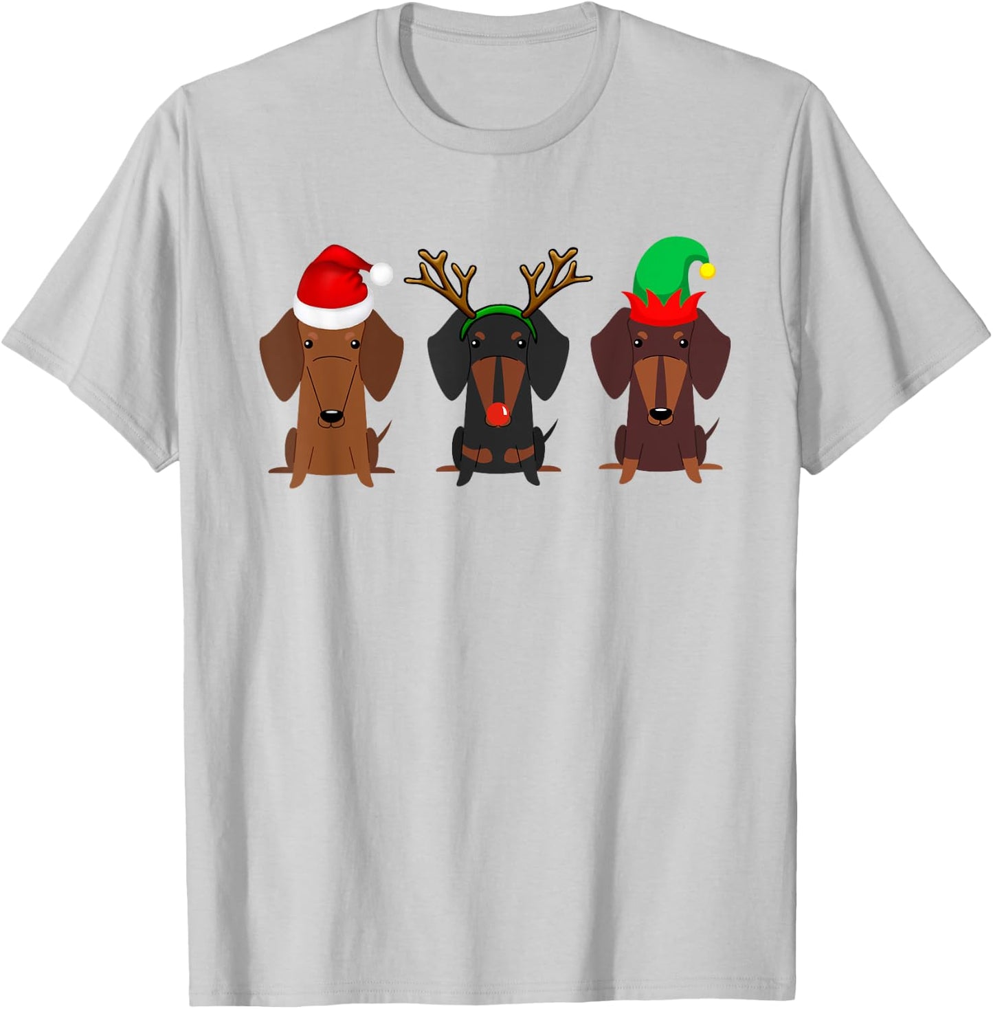 Dachshund Christmas Mom Women Weiner dog gift T-Shirt - T-Shirt | Ash