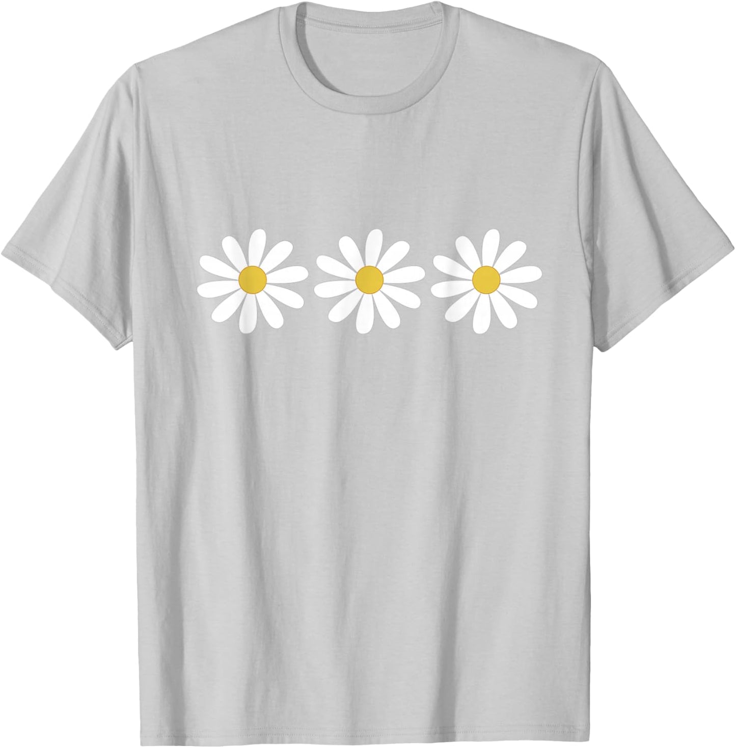 3 Simple but Pretty Daisy Flower T-Shirt - T-Shirt | Ash