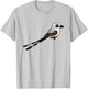 Cute Cartoon Scissor-tailed Flycatcher Bird Illustration T-Shirt - T-Shirt | Ash