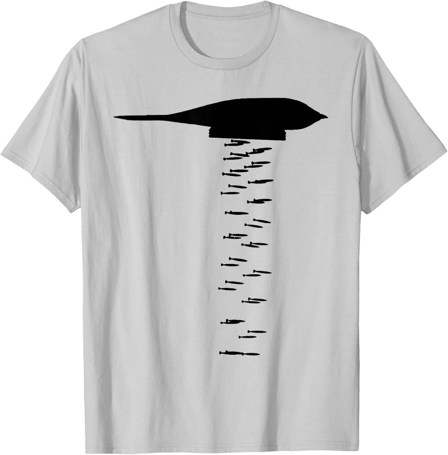 B-2 Stealth Jet Fighter High Altitude Bomber Plane T-Shirt - T-Shirt | Ash