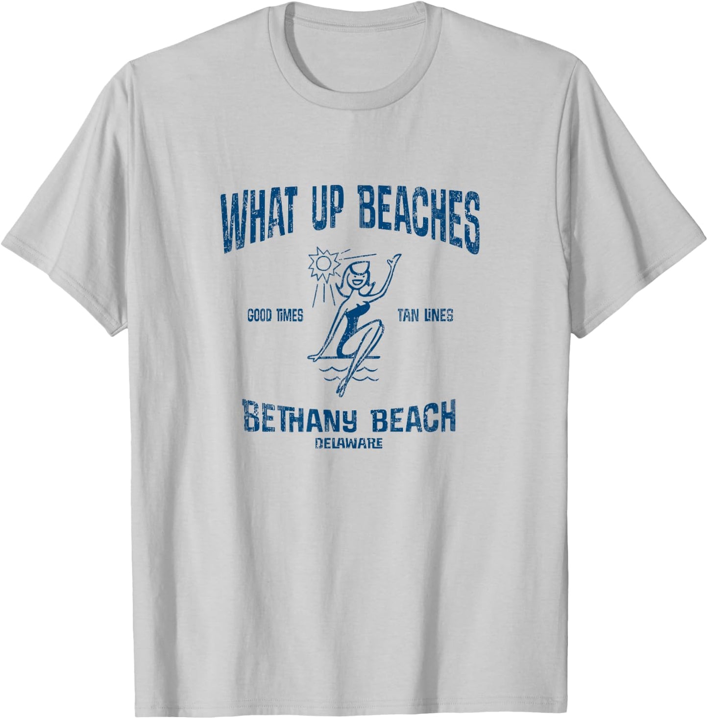 Bethany Beach Delaware DE Funny Vintage Beaches Women Kids T-Shirt - T-Shirt | Ash