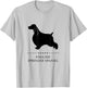 English Springer Spaniel Black Silhouette T-Shirt - T-Shirt | Ash