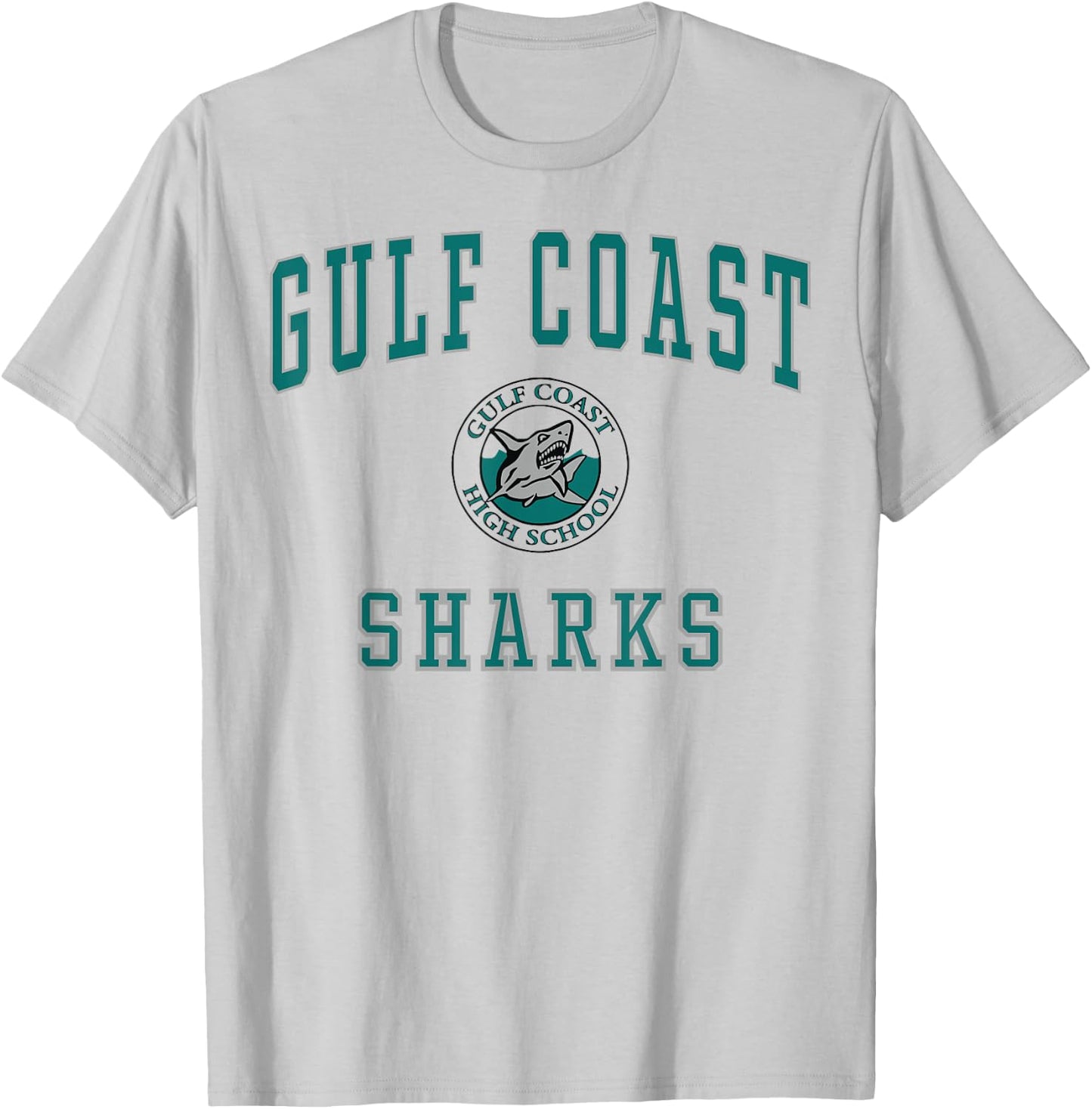 Gulf Coast High School Sharks C1 T-Shirt - T-Shirt | Ash