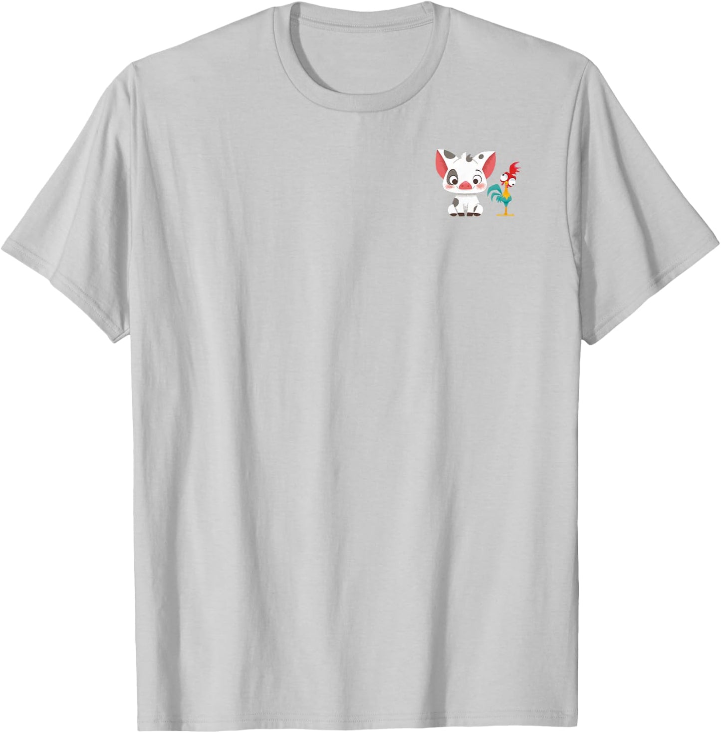 Disney Moana HEI HEI & Pua Cute Duo Left Chest Icons T-Shirt - T-Shirt | Ash