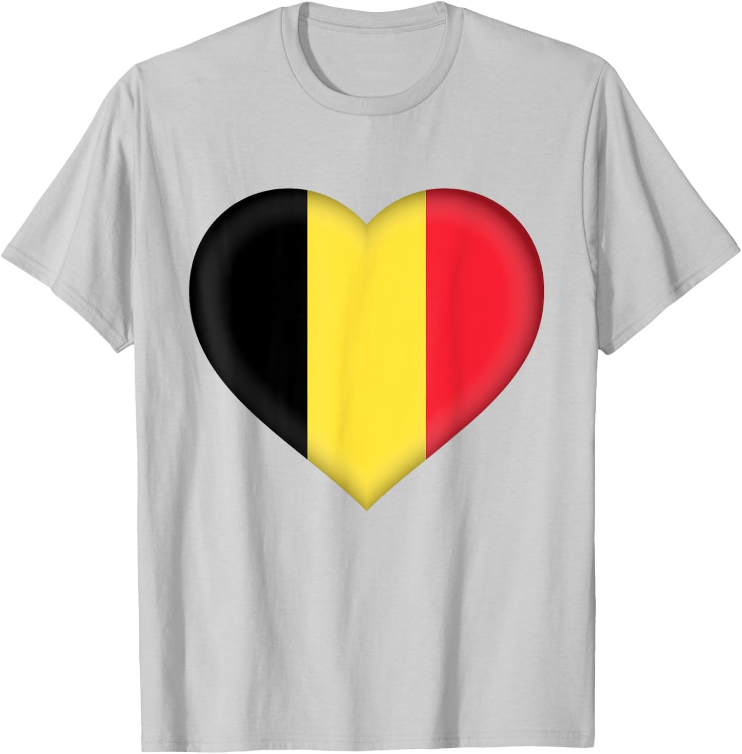 I Love Belgium | Belgian Flag Heart Outfit T-Shirt - T-Shirt | Ash
