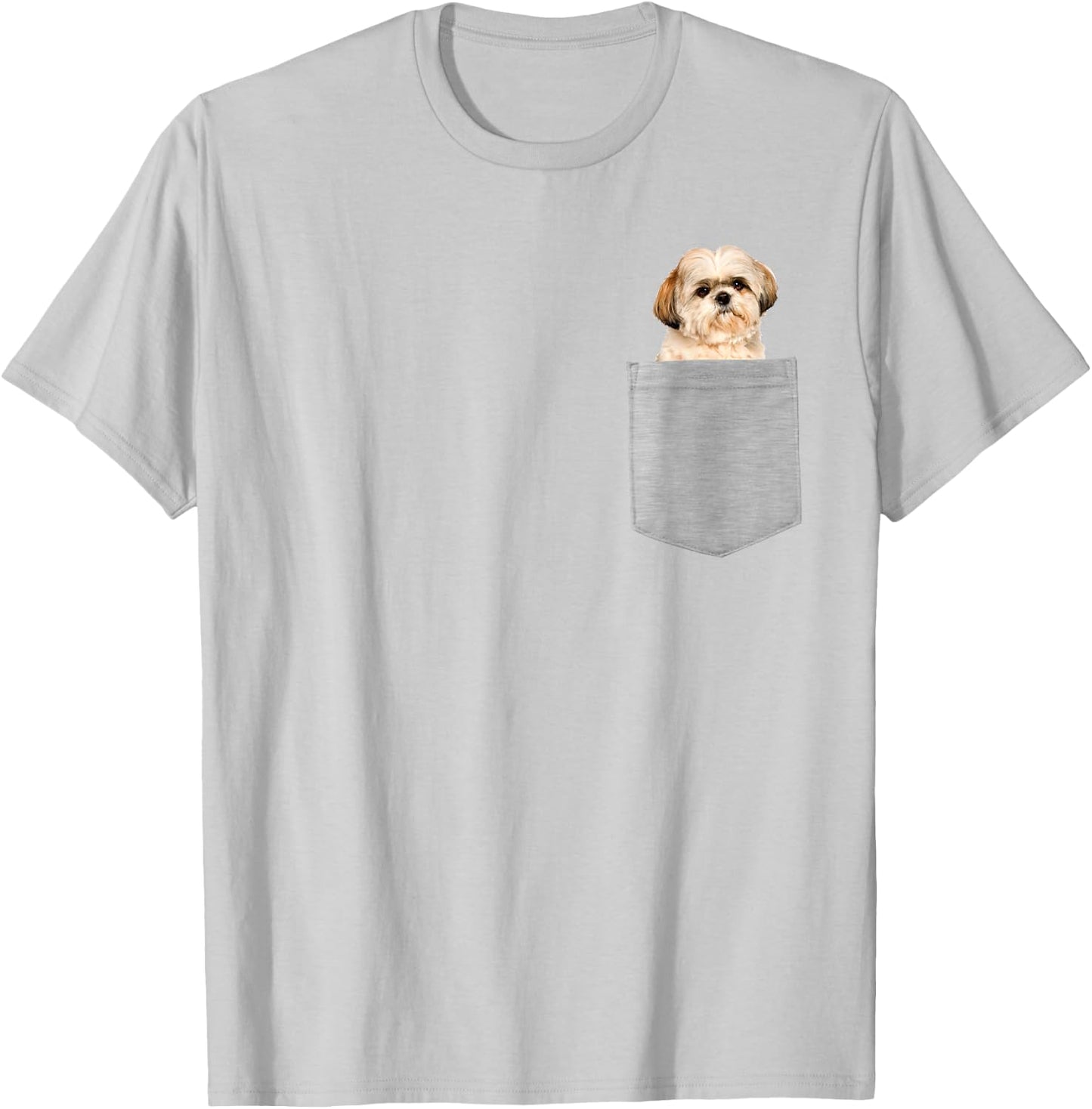 Dog in Your Pocket Shih Tzu T-Shirt - T-Shirt | Ash