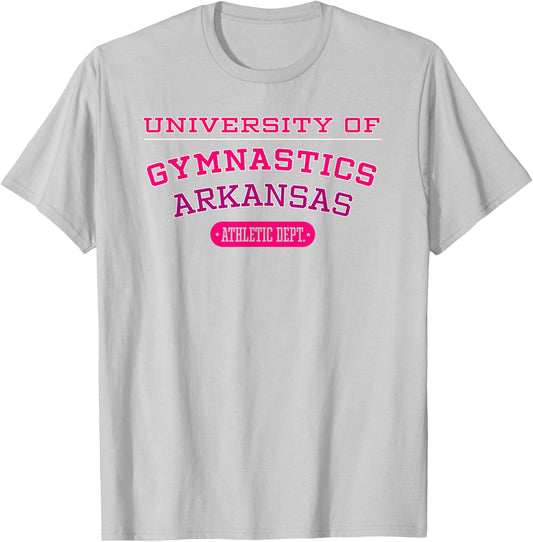 University of Gymnastics ARKANSAS Athletic Dept. T-Shirt - T-Shirt | Ash