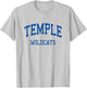 Temple High School HS Temple TX Retro T-Shirt - T-Shirt | Ash