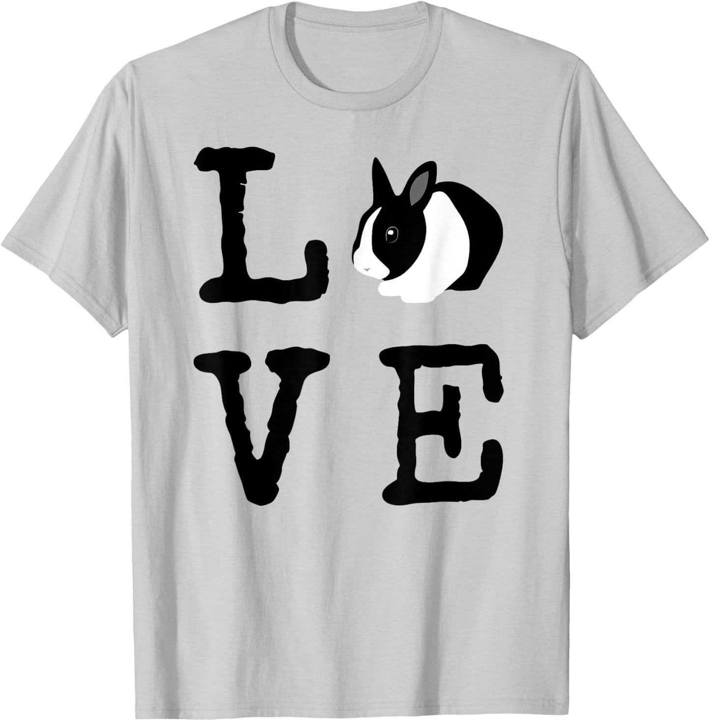 Love Bunny Animal Dutch Rabbit T-Shirt - T-Shirt | Ash