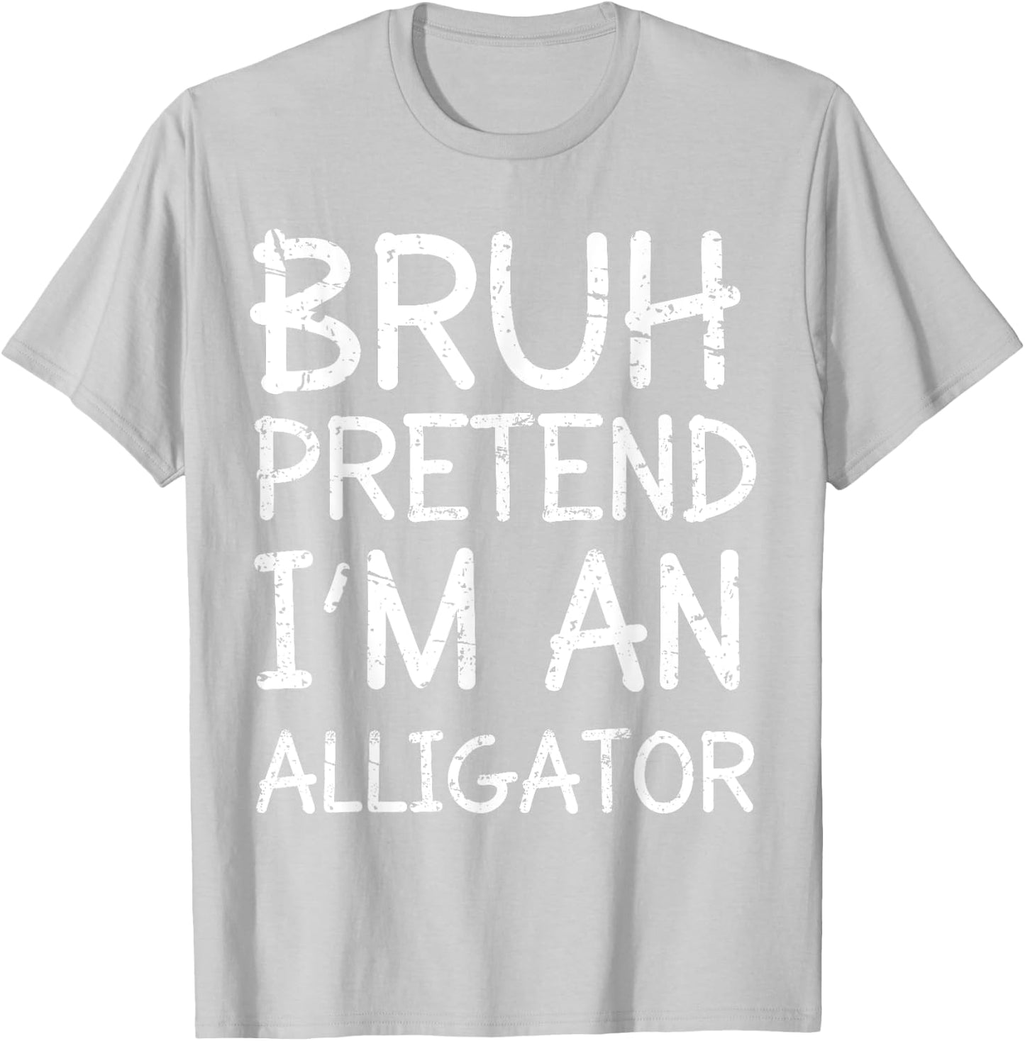 Bruh Pretend I'm An Alligator Lazy Halloween Costume Boys T-Shirt - T-Shirt | Ash