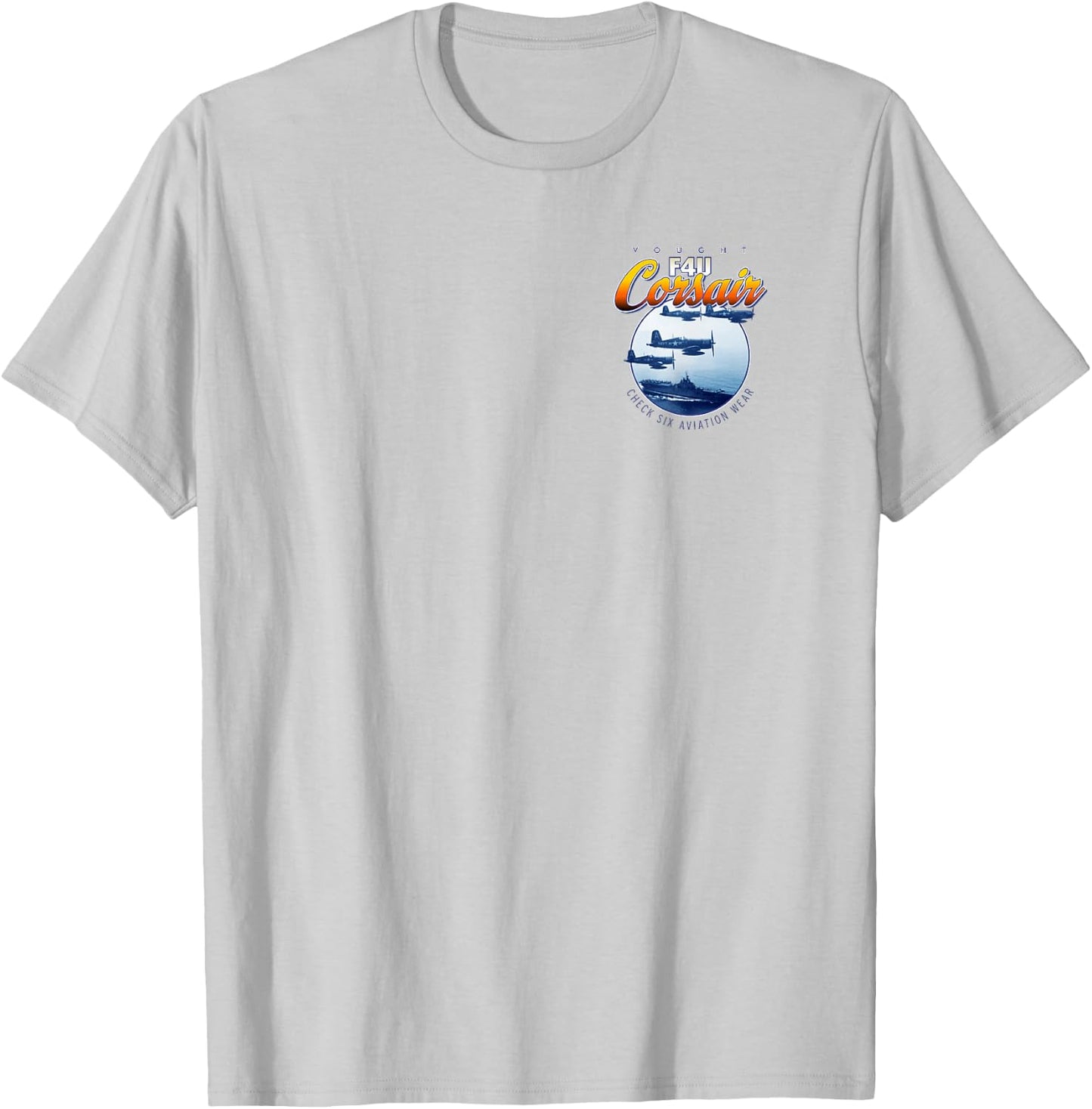 F4U Corsair Pirate of the Pacific 2 Sided T-Shirt - T-Shirt | Ash