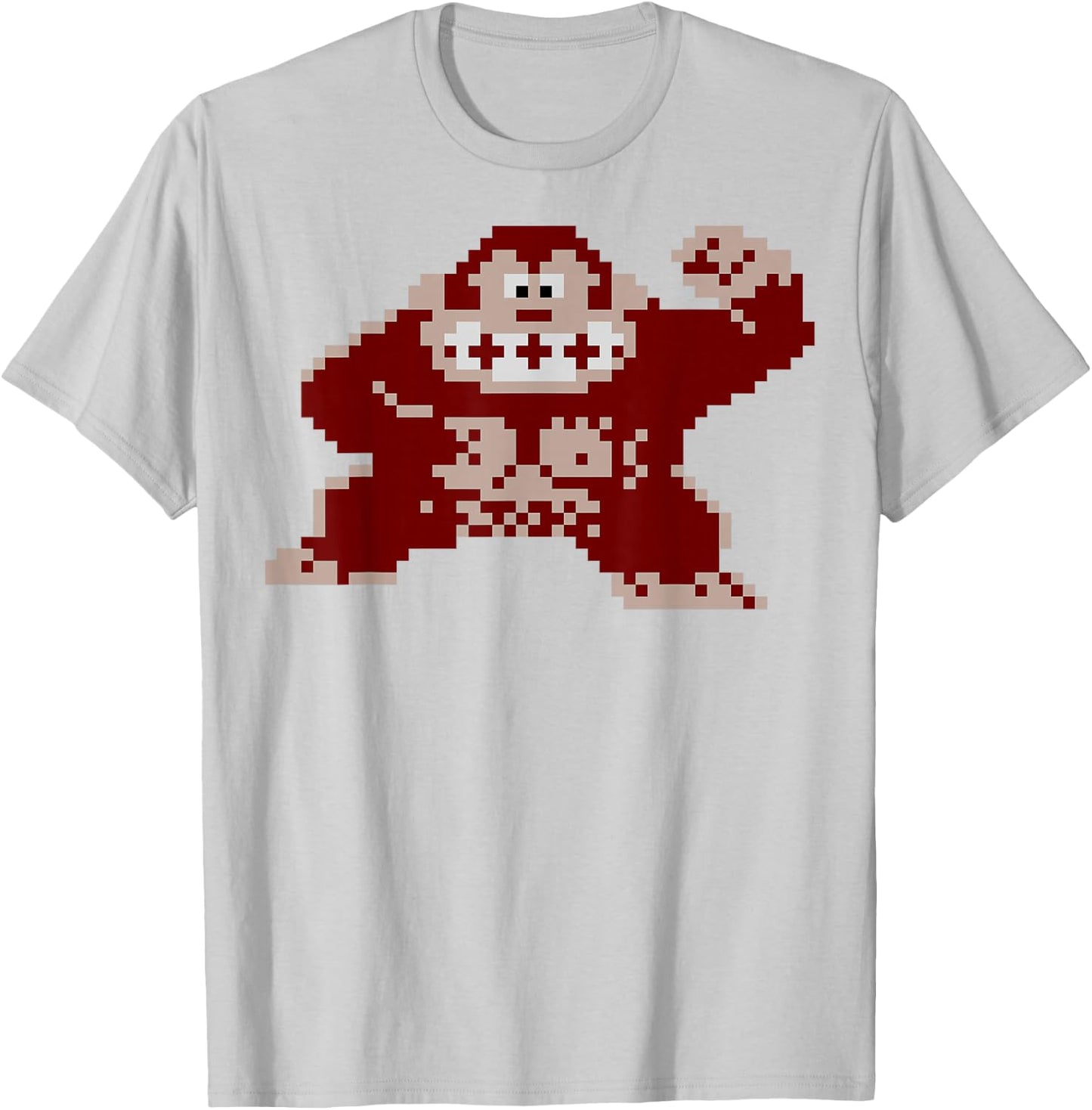 Nintendo Donkey Kong 8-Bit Pixel Vintage Graphic T-Shirt - T-Shirt | Ash