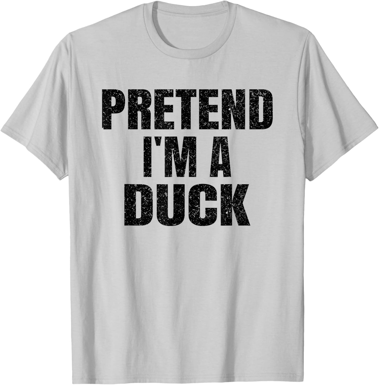 Pretend I'm A Duck Family Group Costume Lazy Easy Halloween T-Shirt - T-Shirt | Ash