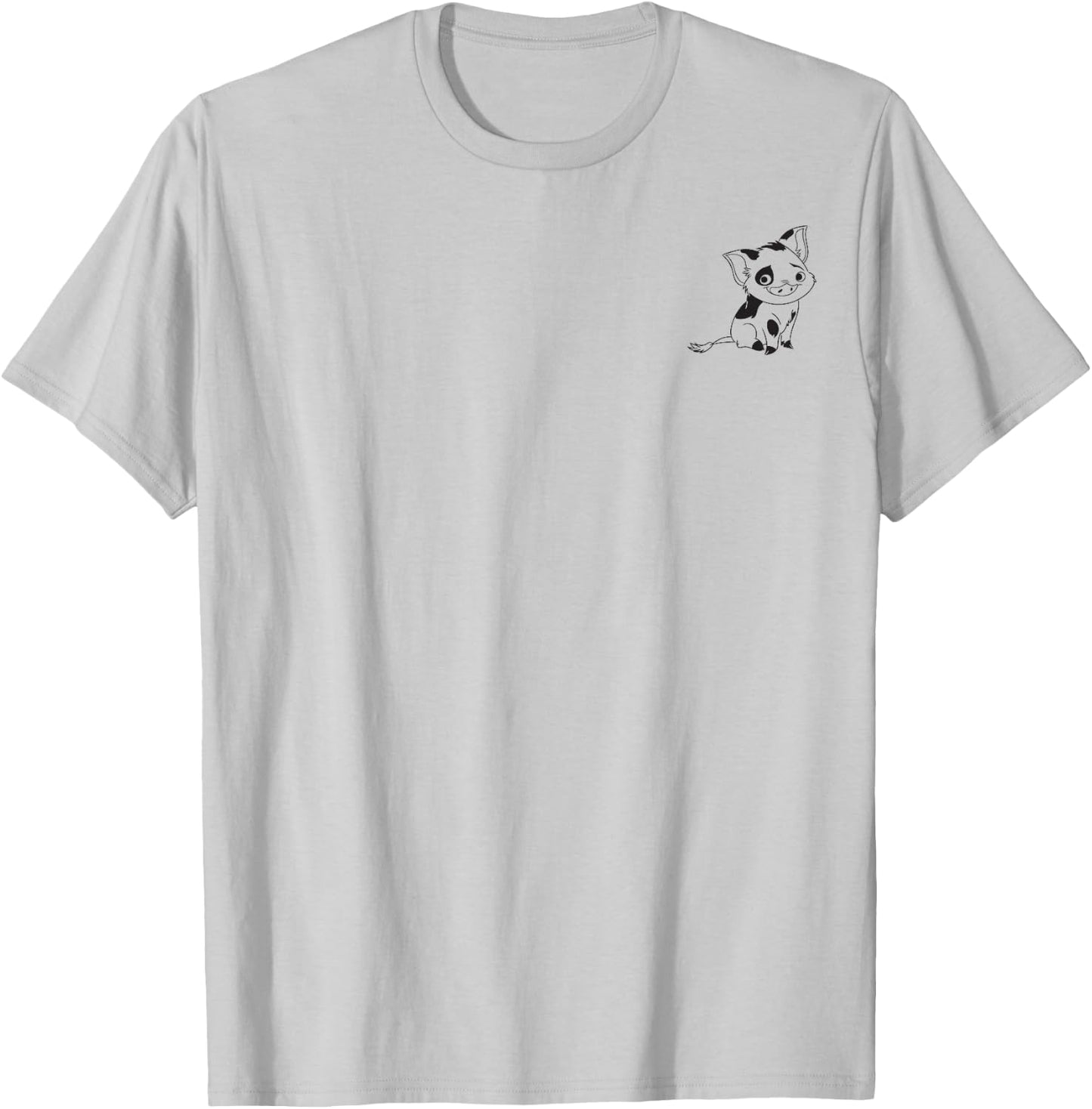 Disney Moana Pua Outline Left Chest T-Shirt - T-Shirt | Ash