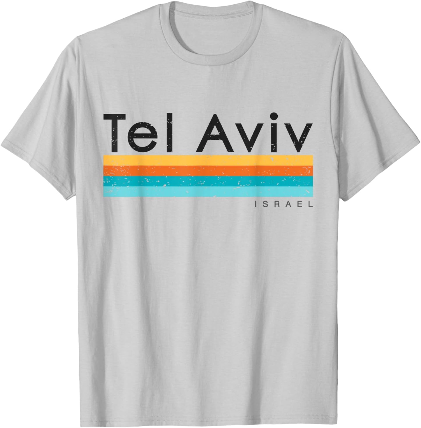 Vintage Retro Tel Aviv Israel Design T-Shirt - T-Shirt | Ash