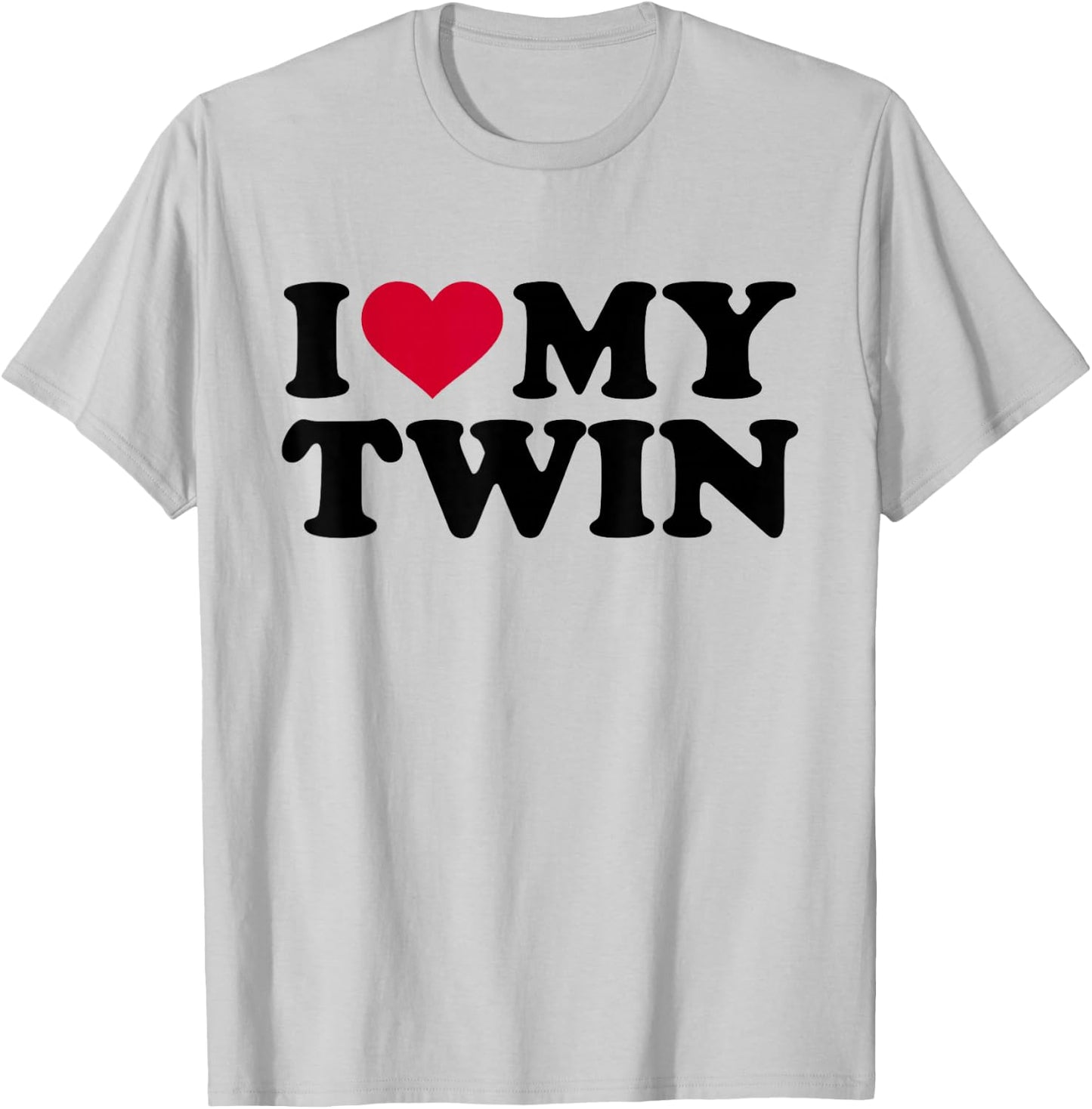 I Love My Twin T-Shirt - T-Shirt | Ash