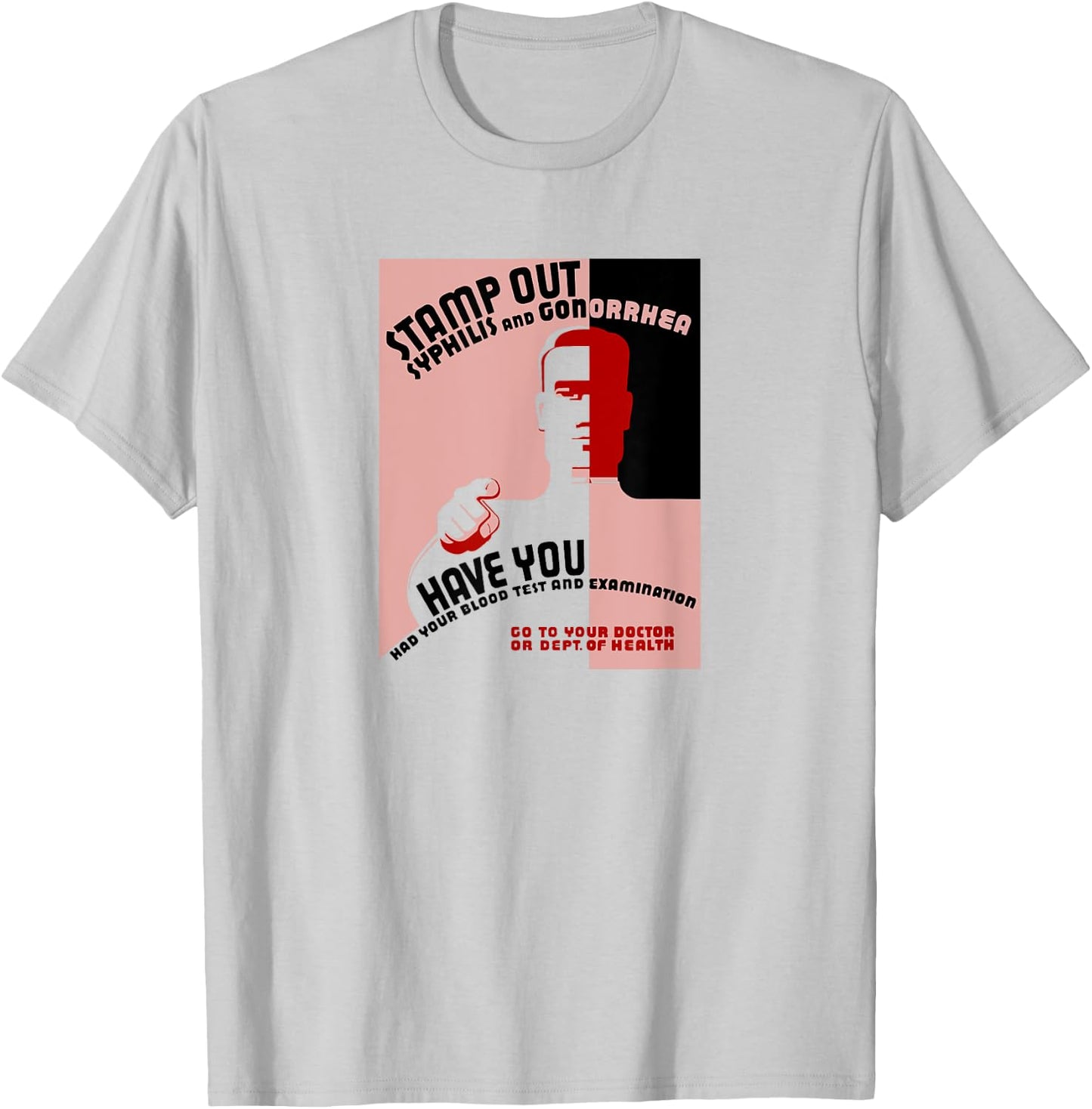 Stamp Out Syphilis And Gonorrhea - Vintage STD T-Shirt - T-Shirt | Ash