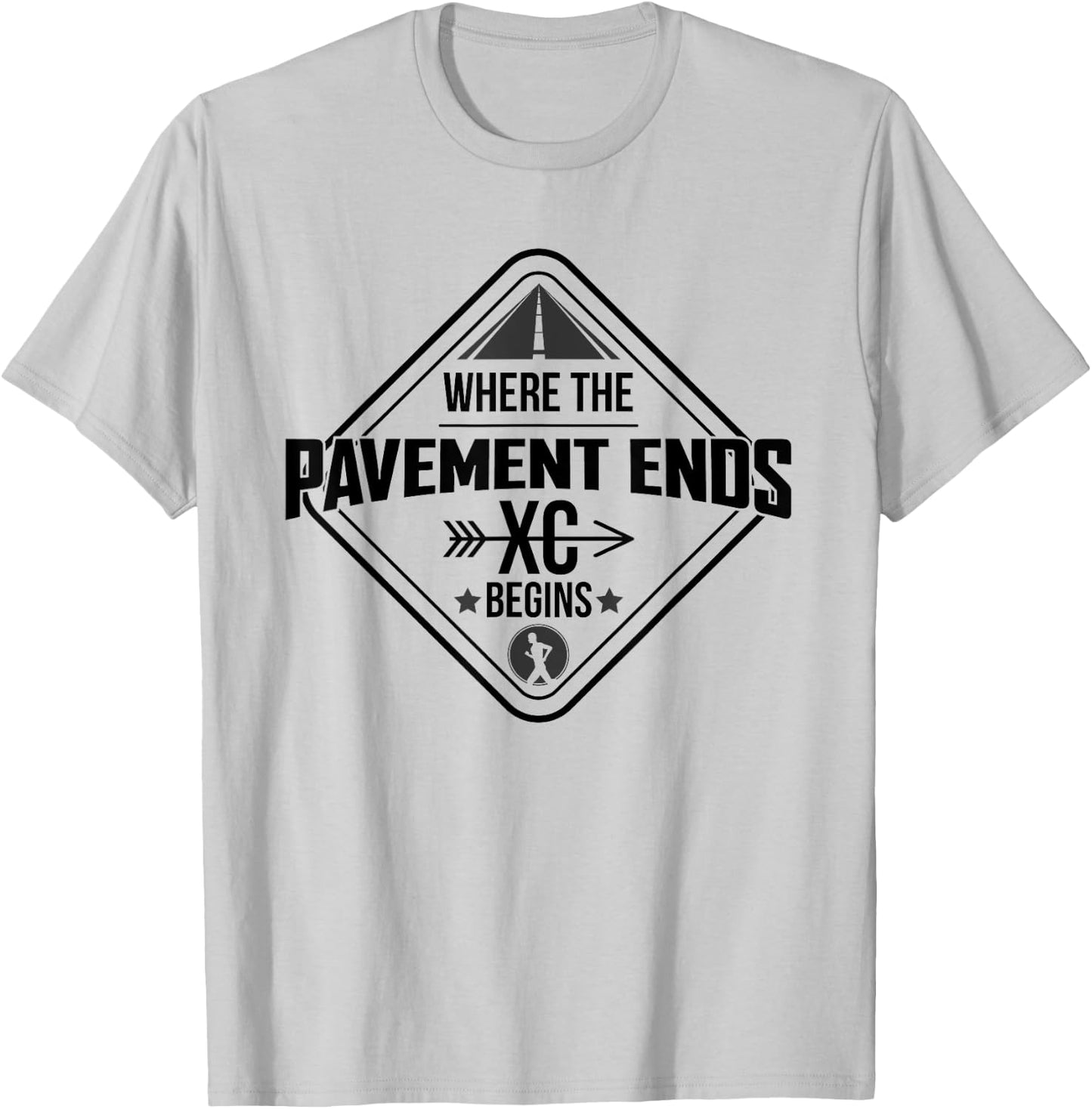 XC Cross Cross Country running Shirts T-Shirt - T-Shirt | Ash