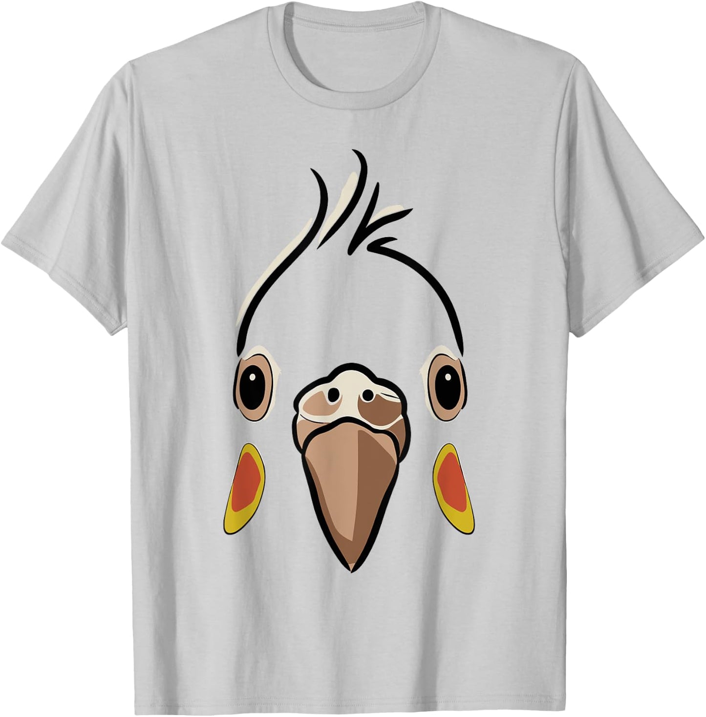 Halloween Cockatiel Face Costume Kids Cute Themed T-Shirt - T-Shirt | Ash