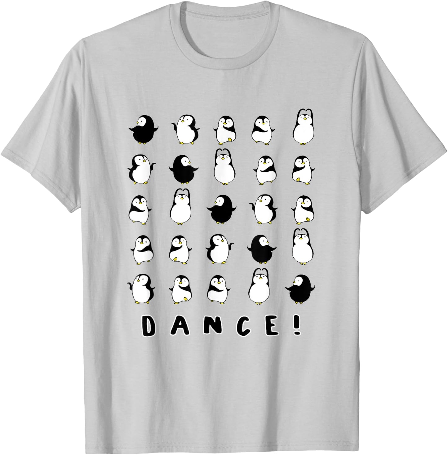 Cute Dancing Penguin T-Shirt - T-Shirt | Ash