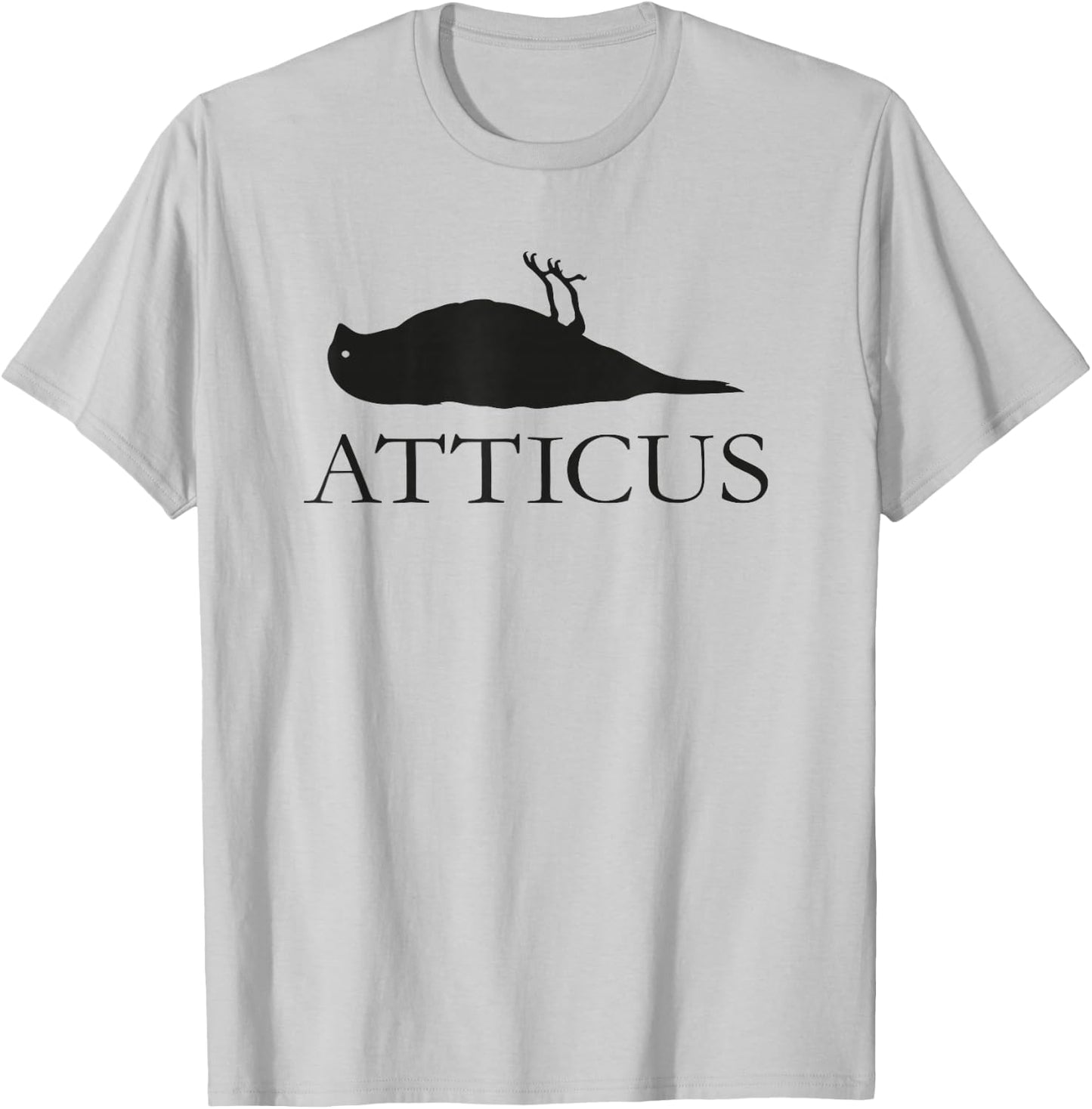 Atticus Deadbird Blackout Logo T Shirt T-Shirt - T-Shirt | Ash