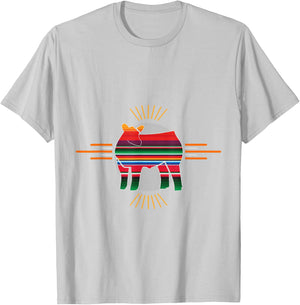 Serape Show Steer Livestock Shirt T-Shirt - T-Shirt | Ash